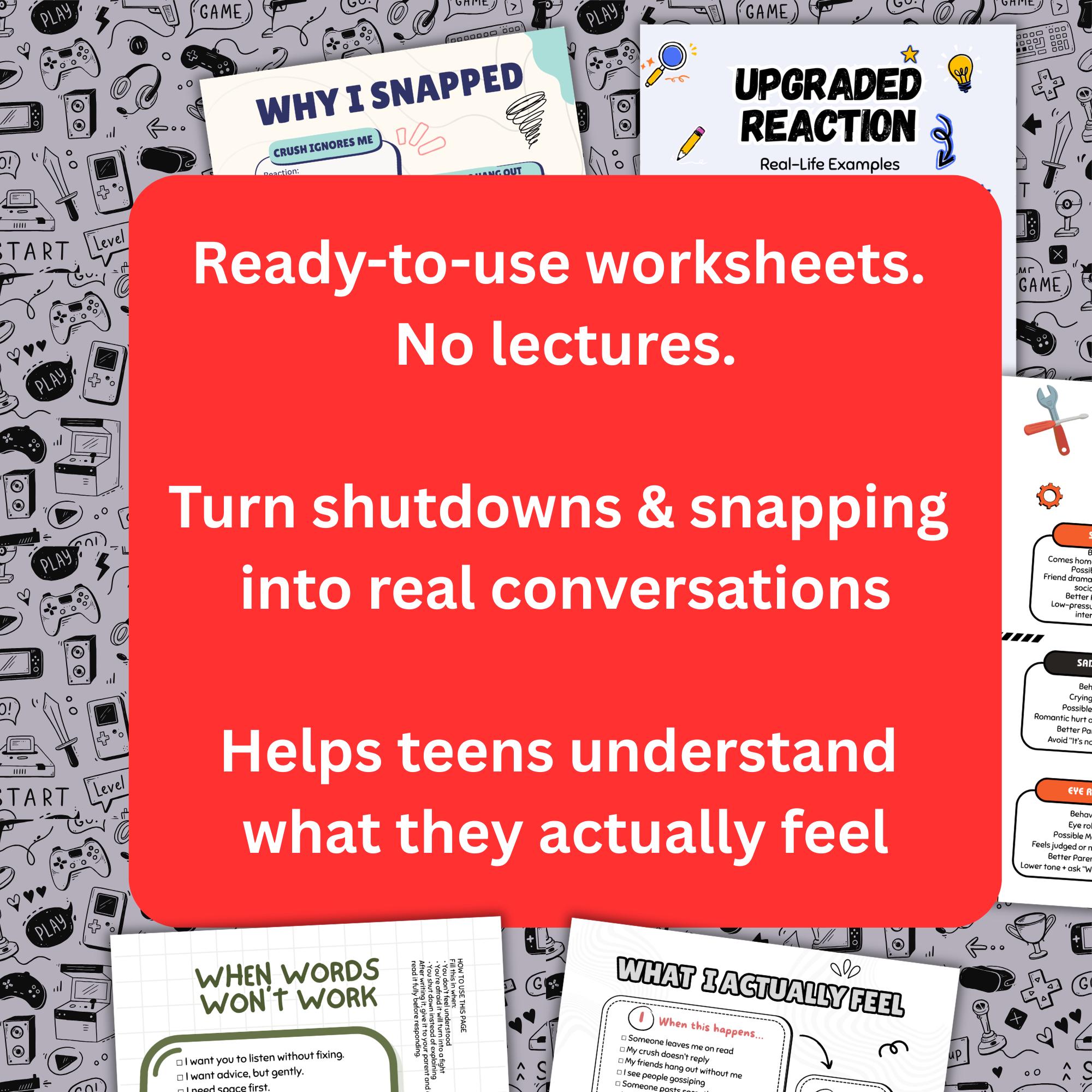 Teen Emotion Decoder Printable | Emotional Regulation Worksheets for ...