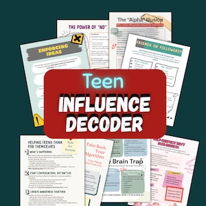 Guía para comprender la influencia de los adolescentes: límites, compañeros, redes sociales, culturas tóxicas y guía para padres (imprimible)