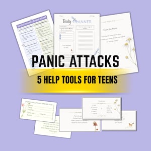 Teen Anxiety & Panic Attack Toolkit • CBT DBT Coping Skills (Printable/Digital Bundle)