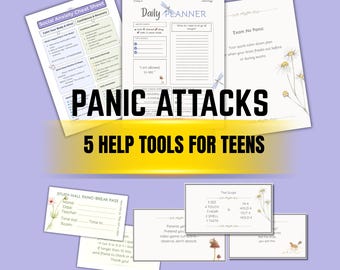 Teen Anxiety & Panic Attack Toolkit • CBT DBT Coping Skills (Printable/Digital Bundle)