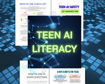 Teen AI Literacy Bundle | AI Safety & Smart Prompting  |  Printable PDF Guides