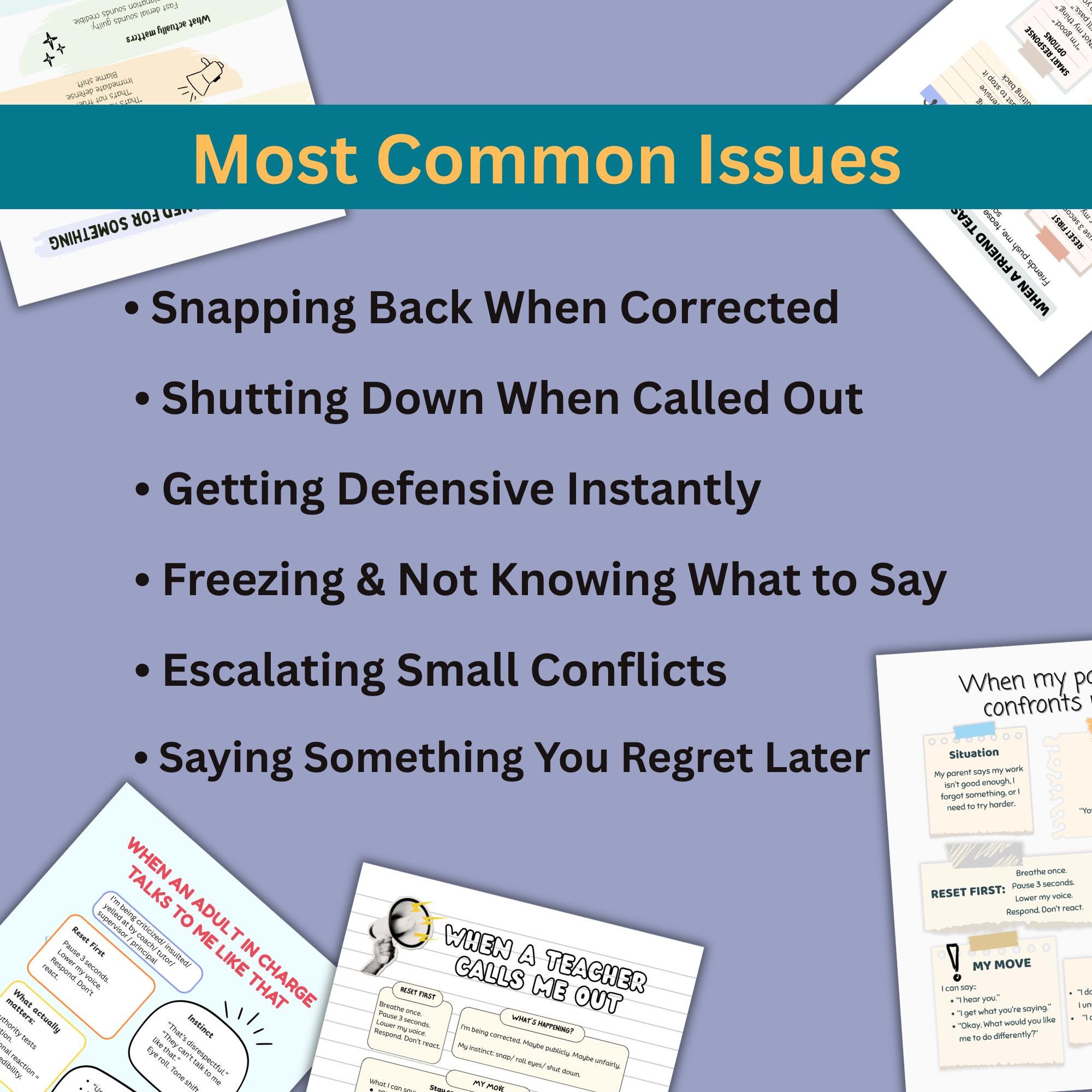 Teen Response Skills Printable | What to Do When Corrected, Criticized ...