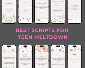 Teen Meltdown Communication Cards • Calm Parent Scripts Phone Wallpapers (Digital Download)