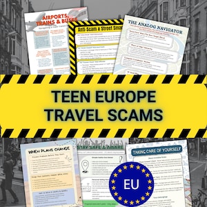Teen Travel Safety Kit | Europe Anti-Scam Guide (Digital Download)