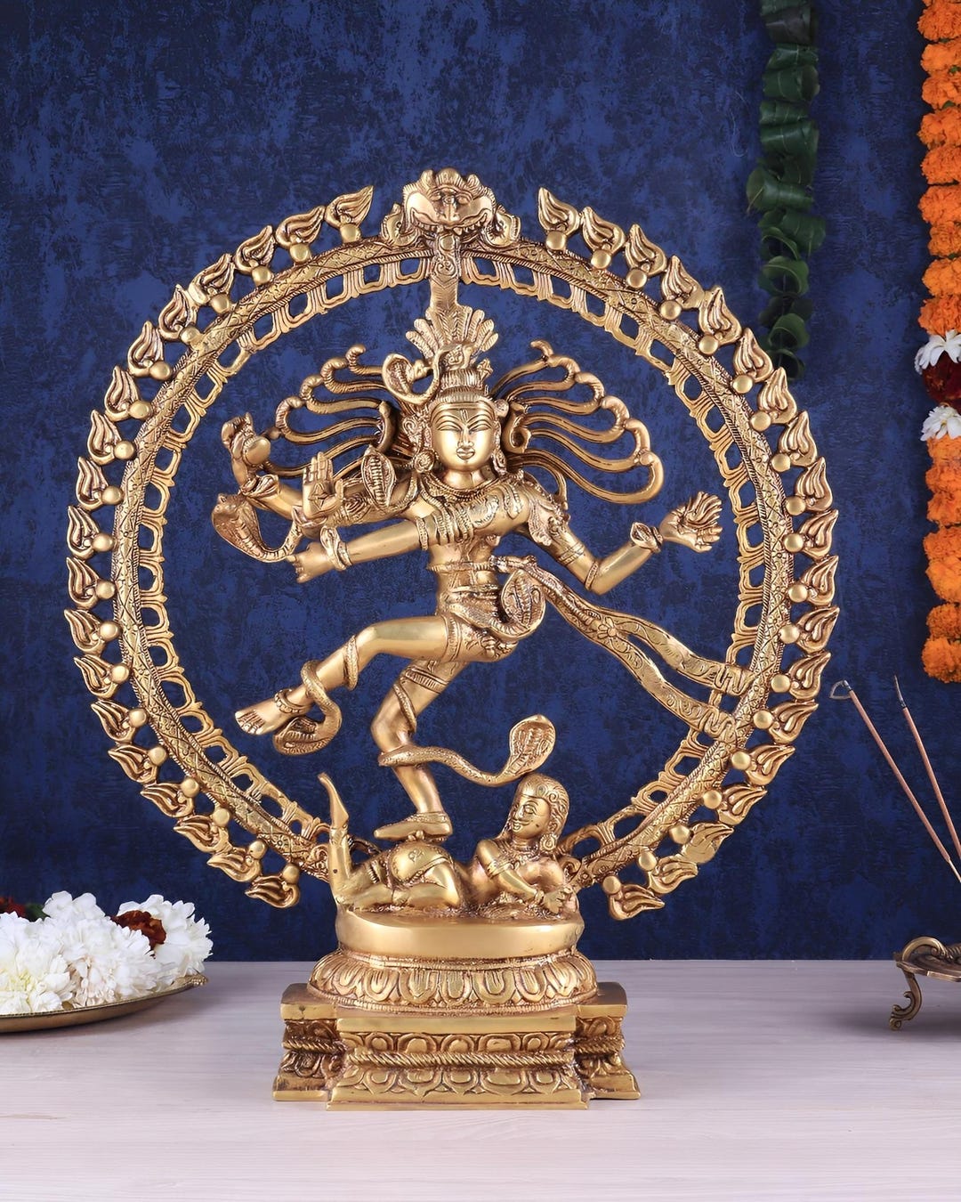 Handcrafted Brass Lord Shiva Nataraja Statue | 20.5 Inch Cosmic Dance ...