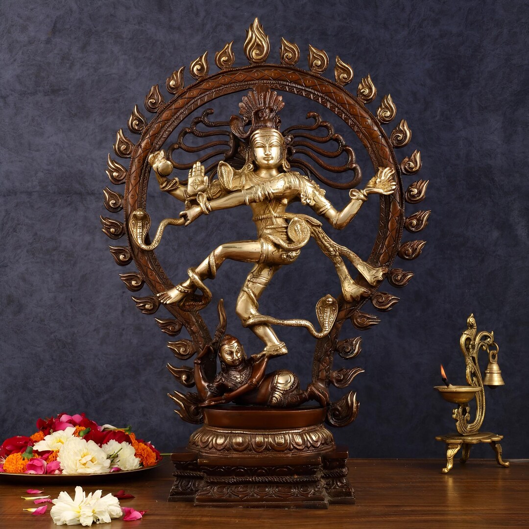 Handcrafted Brass Nataraja Statue | Lord Shiva Cosmic Dance Idol - Etsy