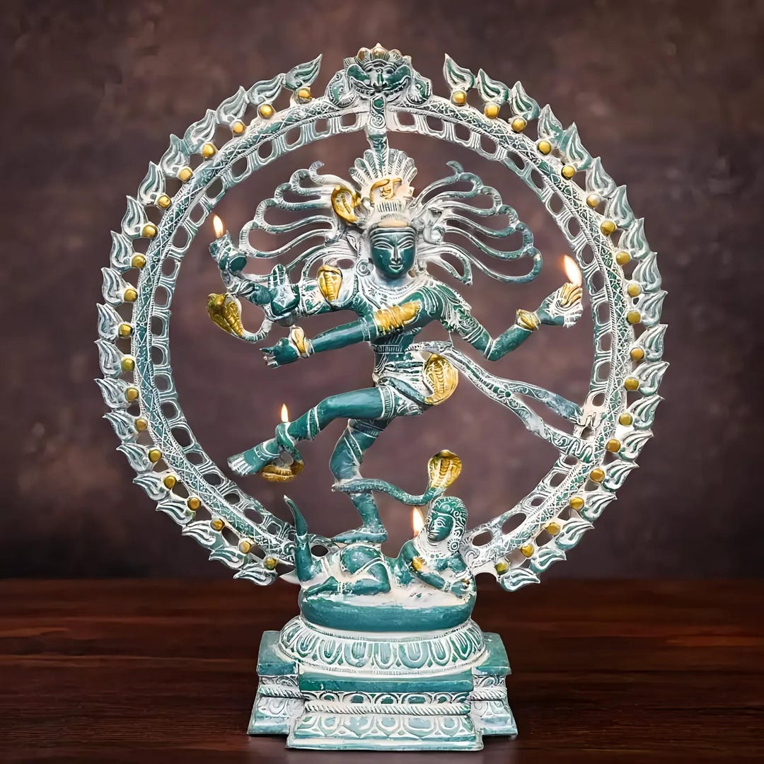 Brass Lord Shiva Nataraja Statue | Handcrafted Cosmic Dance Idol - Etsy ...