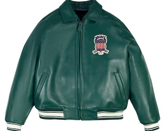 AVIREX Varsity Jacket American Dream Patch – Handmade Streetwear & Cowgirl Biker Style
