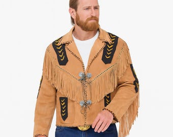 Vintage 1990s G4000 Fringe Suede Leather Jacket / Fall Outerwear