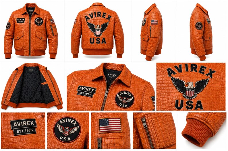 mens-orange-avirex-style-crocodile-embossed-bomber-jacket.jpg