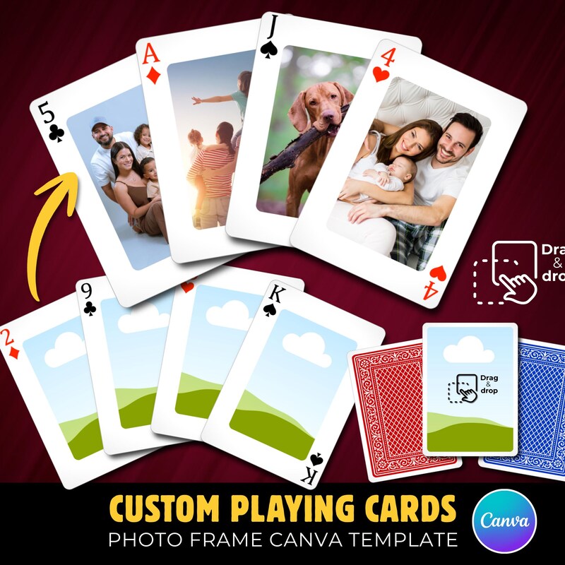 Custom 52 Photo Deck of Cards - Etsy