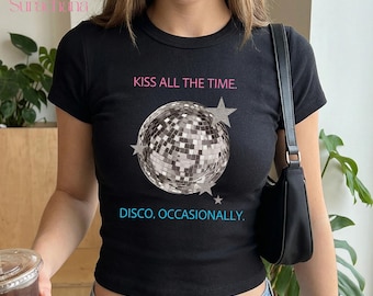 Harry Styles Baby T-Shirt, Kiss All The Time, Disco gelegentlich, Konzert Top, Vintage Harry Top, Musik Fan Geschenk, Y2K Baby T-Shirt, Disco Crop Top