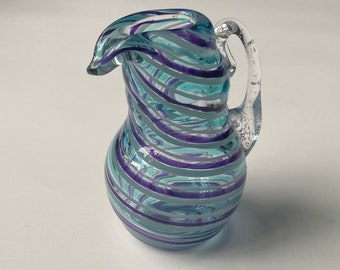 Small Pitcher - Blue Purple Stripe :DISASTER RELIEF