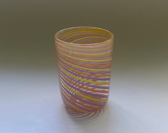 Shot Glass - Purple Yellow Orange Stripe :DISASTER RELIEF