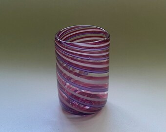 Shot Glass - Pink Purple Stripe 3:DISASTER RELIEF