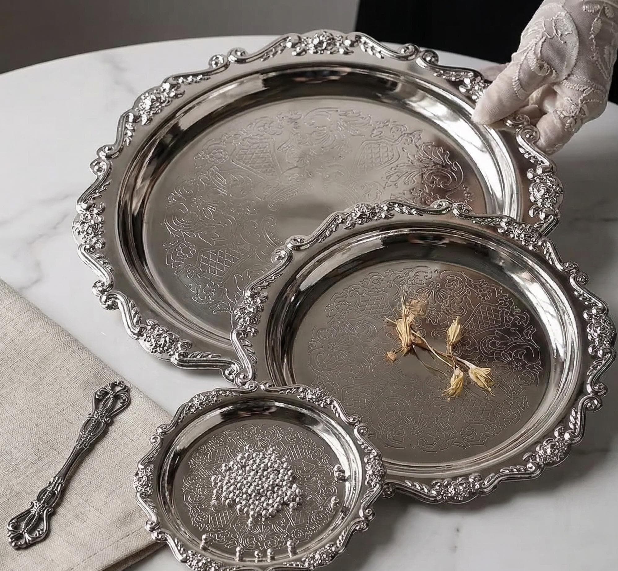 Vintage silver tray - Etsy 日本