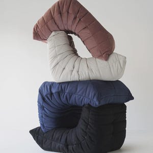 Sofá tipo puf Caterpillar para adultos, sofá de suelo de pana Togo, asiento reclinable, rincón de lectura acogedor, decoración para sala de estar y dormitorio. imagen 1