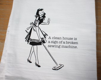 Retro Printed Tea Towel