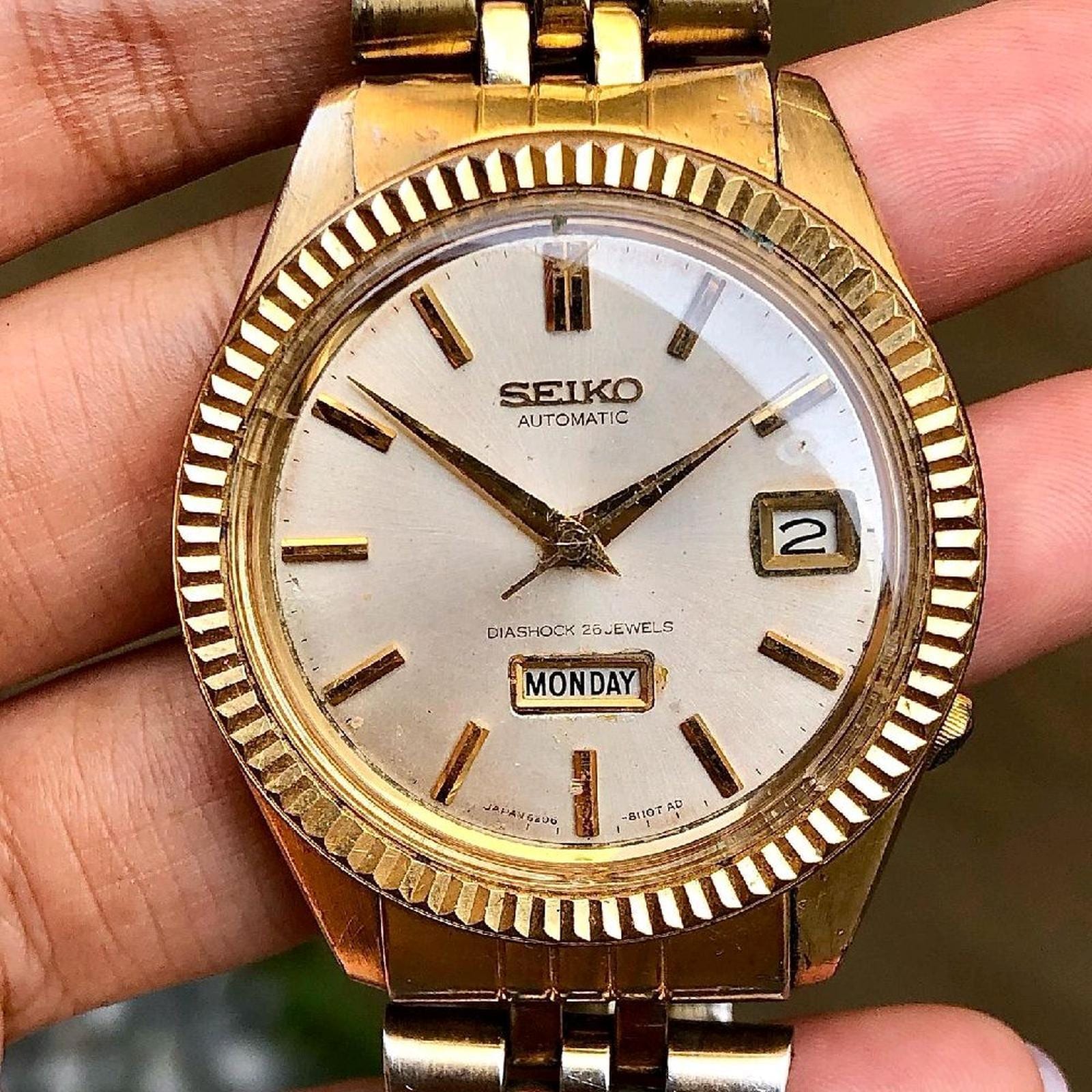 ◎⭐︎ SEIKOMATIC セイコー　6206-8080 DIASHOCK 時計 Rare Vintage Seiko Seikomatic 6206-8100 Diashock 26 Jewels
