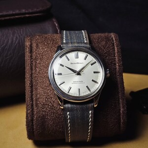 Seiko Crown Bold SC Dial 57-8000 Vintage 1960s Manual Wind 37mm Rare Steel Watch