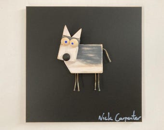 3D Wooden Husky Dog Wall Art, Handmade Dog Figurine (30cm) Malamute, Wolf, Siberian, Alaskan