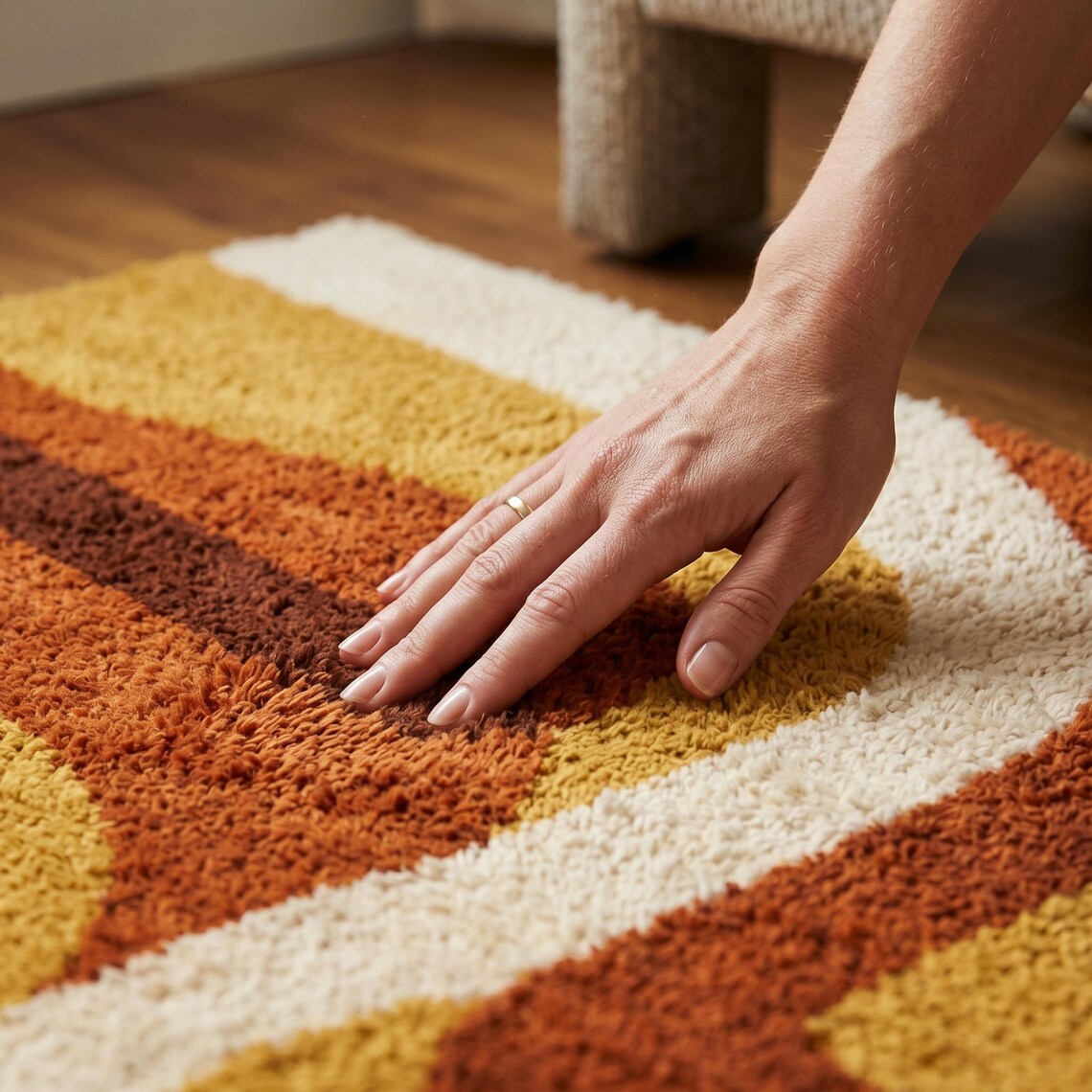 Sunset Curves — hand tufted rug by Ansari Rugs