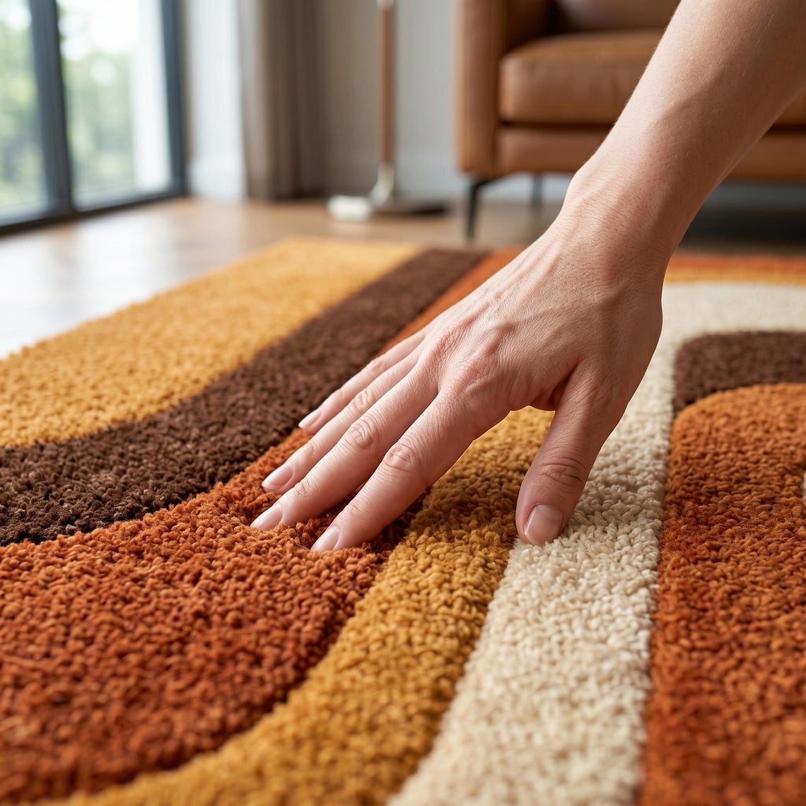 Mid-Century Arcs — hand tufted rug by Ansari Rugs