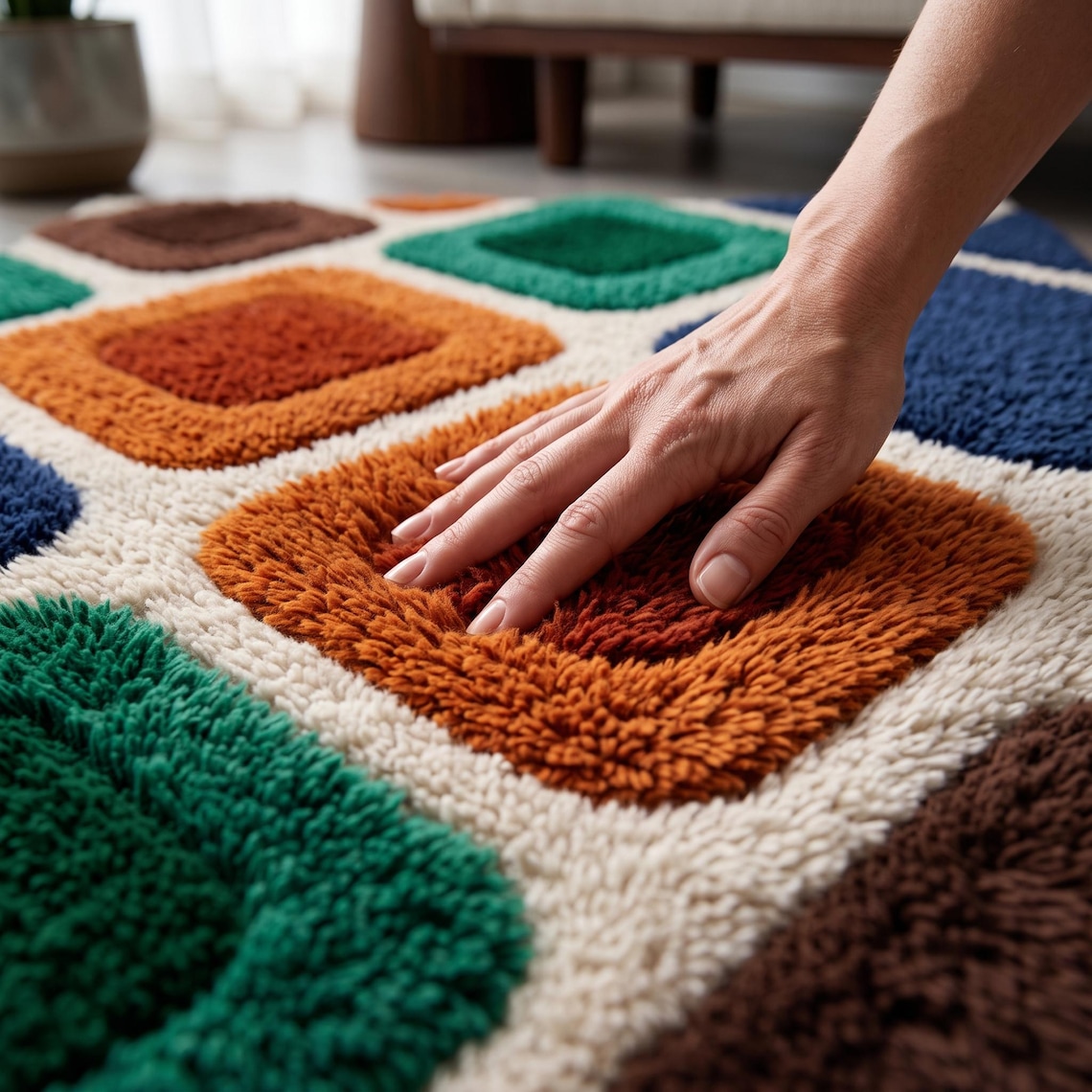 Jewel Blocks — hand tufted rug by Ansari Rugs