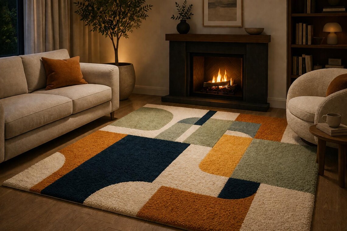 Rust & Moss — hand tufted rug by Ansari Rugs