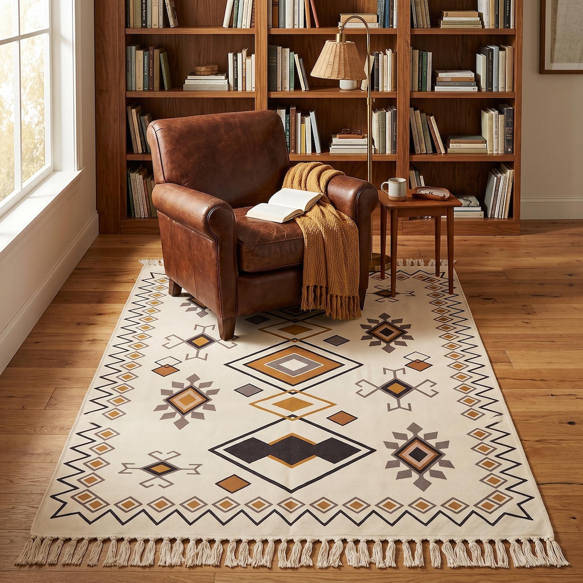 Adobe Runner — flatweave durrie rug by Ansari Rugs