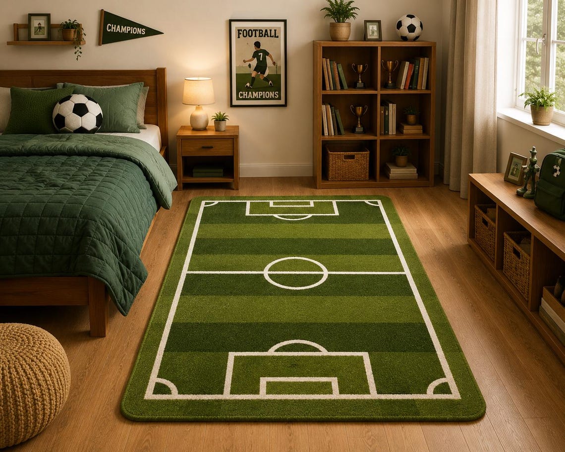 The Pitch — hand tufted rug by Ansari Rugs