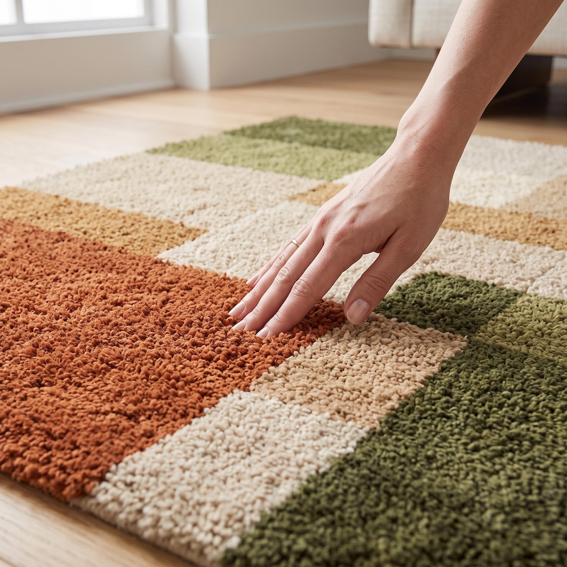 Earth Blocks — hand tufted rug by Ansari Rugs