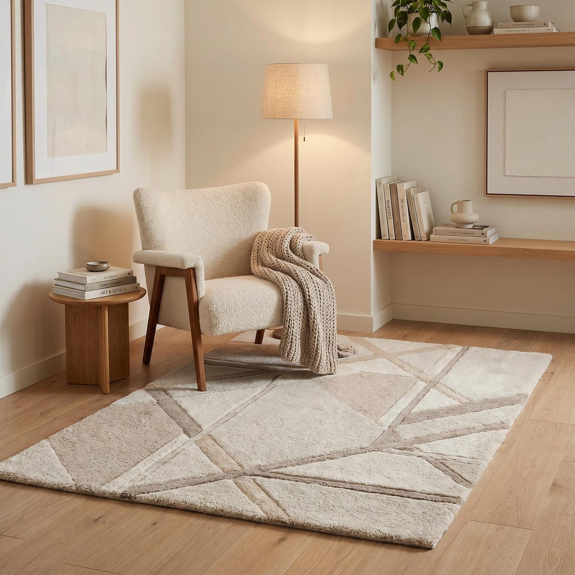 Ivory Relief — hand tufted rug by Ansari Rugs