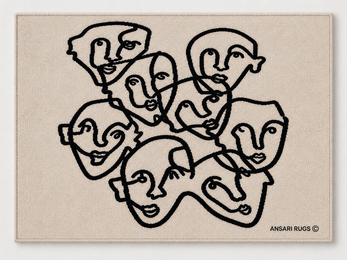 Faces Durrie — flatweave durrie rug by Ansari Rugs