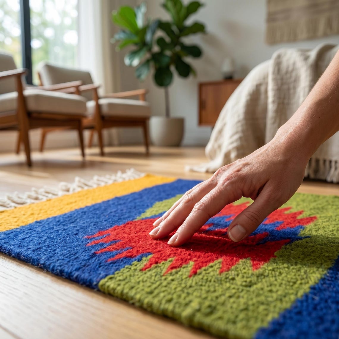 Carnival Durrie — flatweave durrie rug by Ansari Rugs