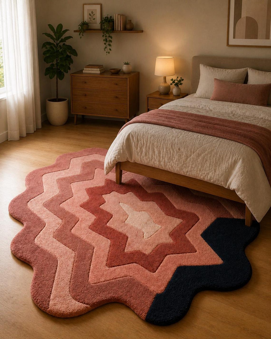 Coral Runner — hand tufted rug by Ansari Rugs