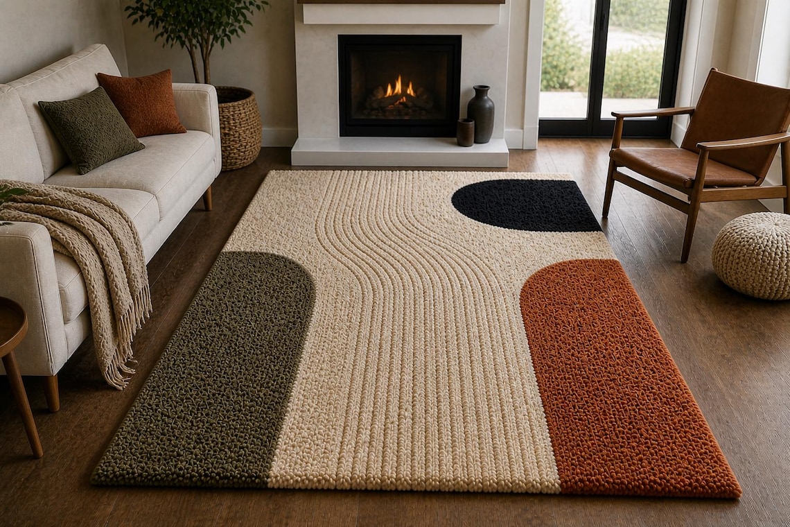 Sand & Brown — hand tufted rug by Ansari Rugs