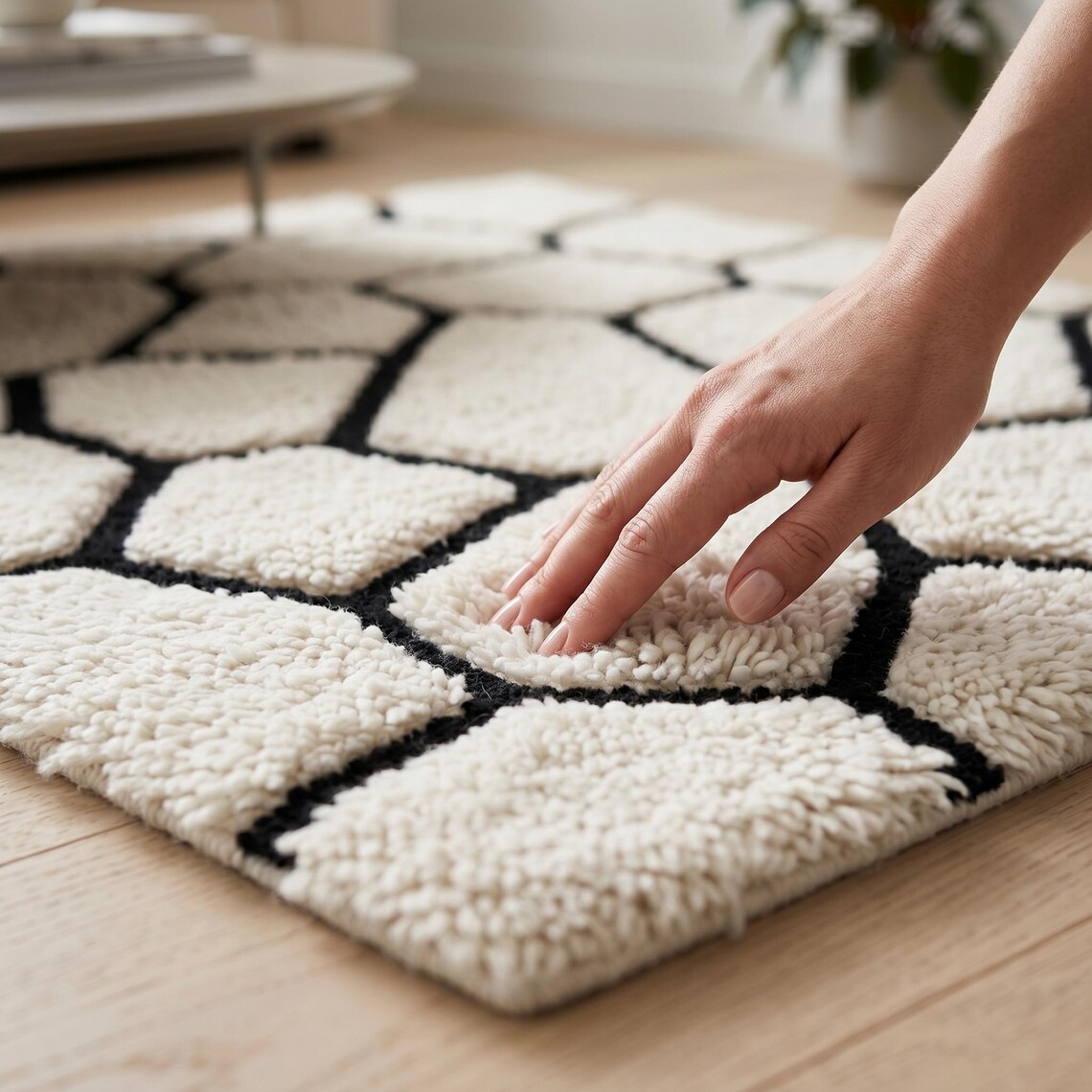 Geometric Shag — hand tufted rug by Ansari Rugs