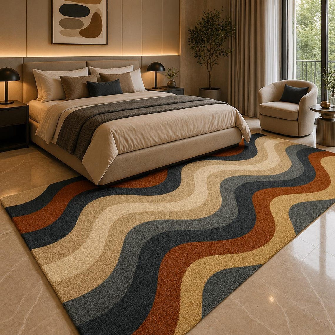 Wavelength — hand tufted rug by Ansari Rugs