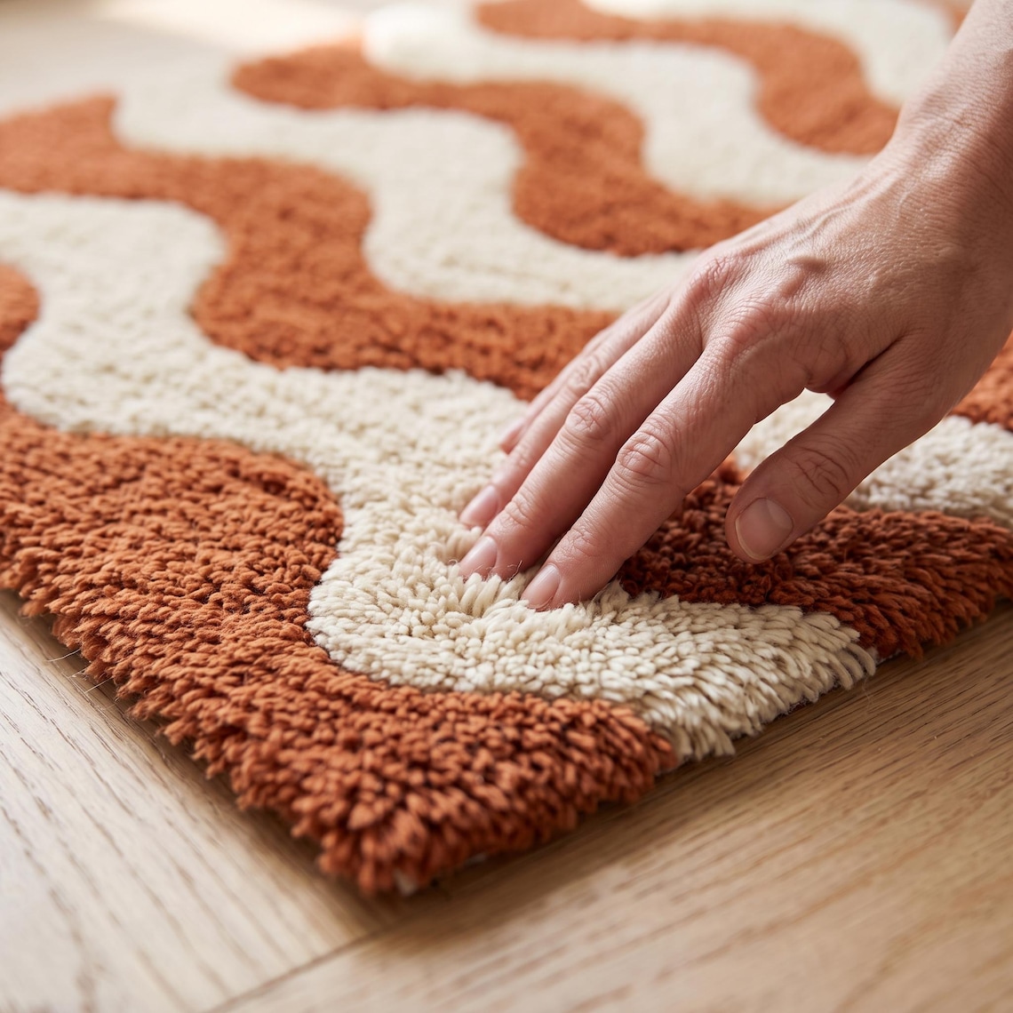 Terracotta Tide — hand tufted rug by Ansari Rugs