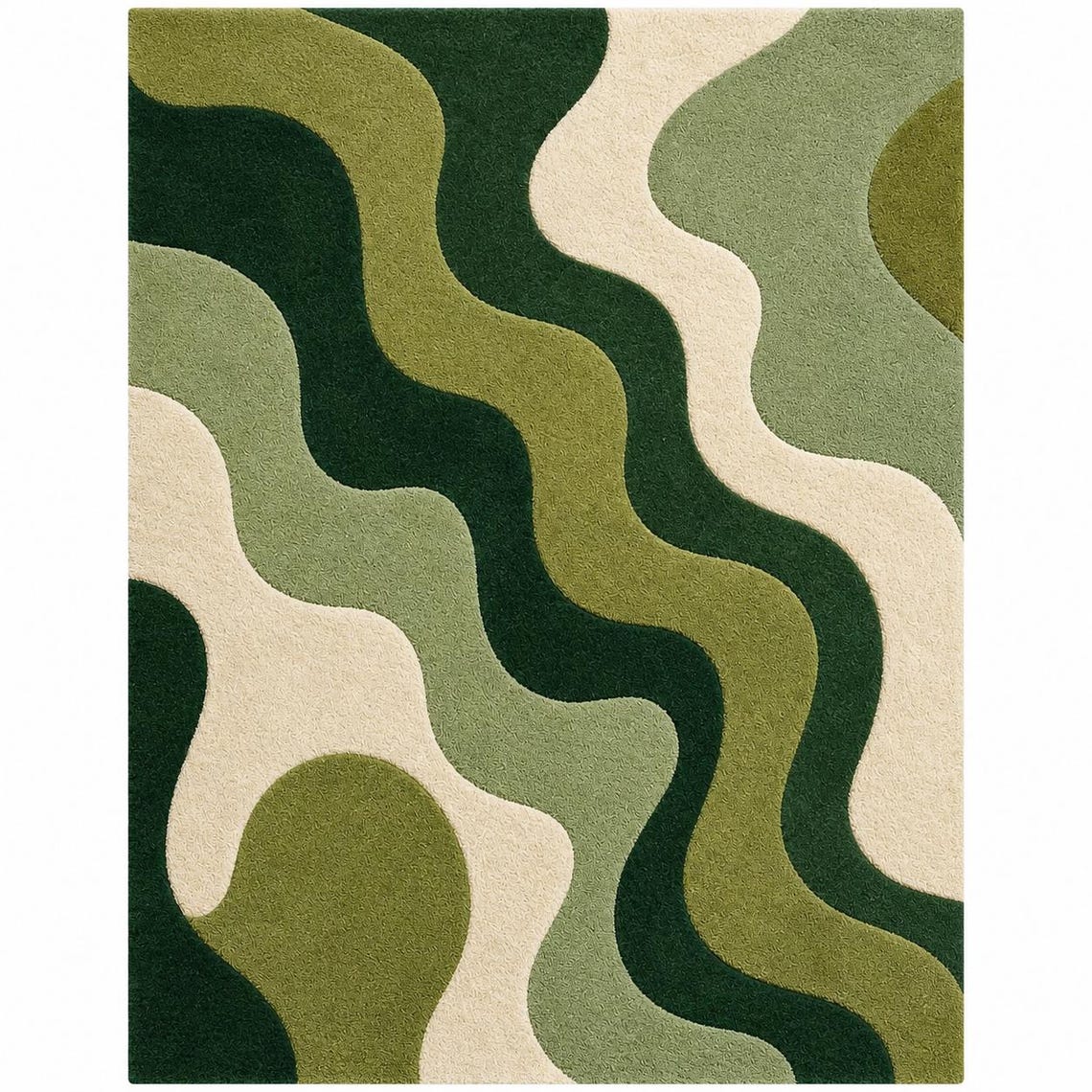 Green Gradient — hand tufted rug by Ansari Rugs