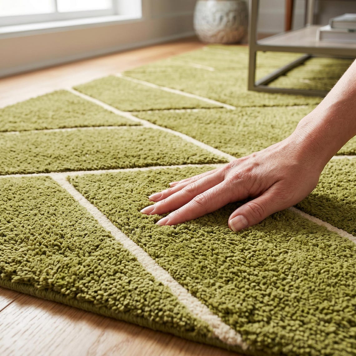 Olive Relief — hand tufted rug by Ansari Rugs