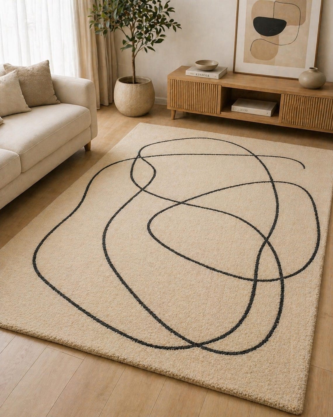 Continuous Line — hand tufted rug by Ansari Rugs