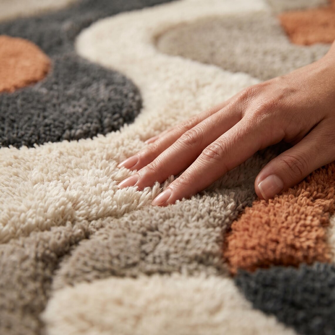 Terracotta Drift — hand tufted rug by Ansari Rugs