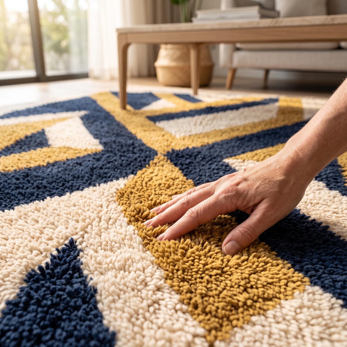 Navy Meridian — hand tufted rug by Ansari Rugs