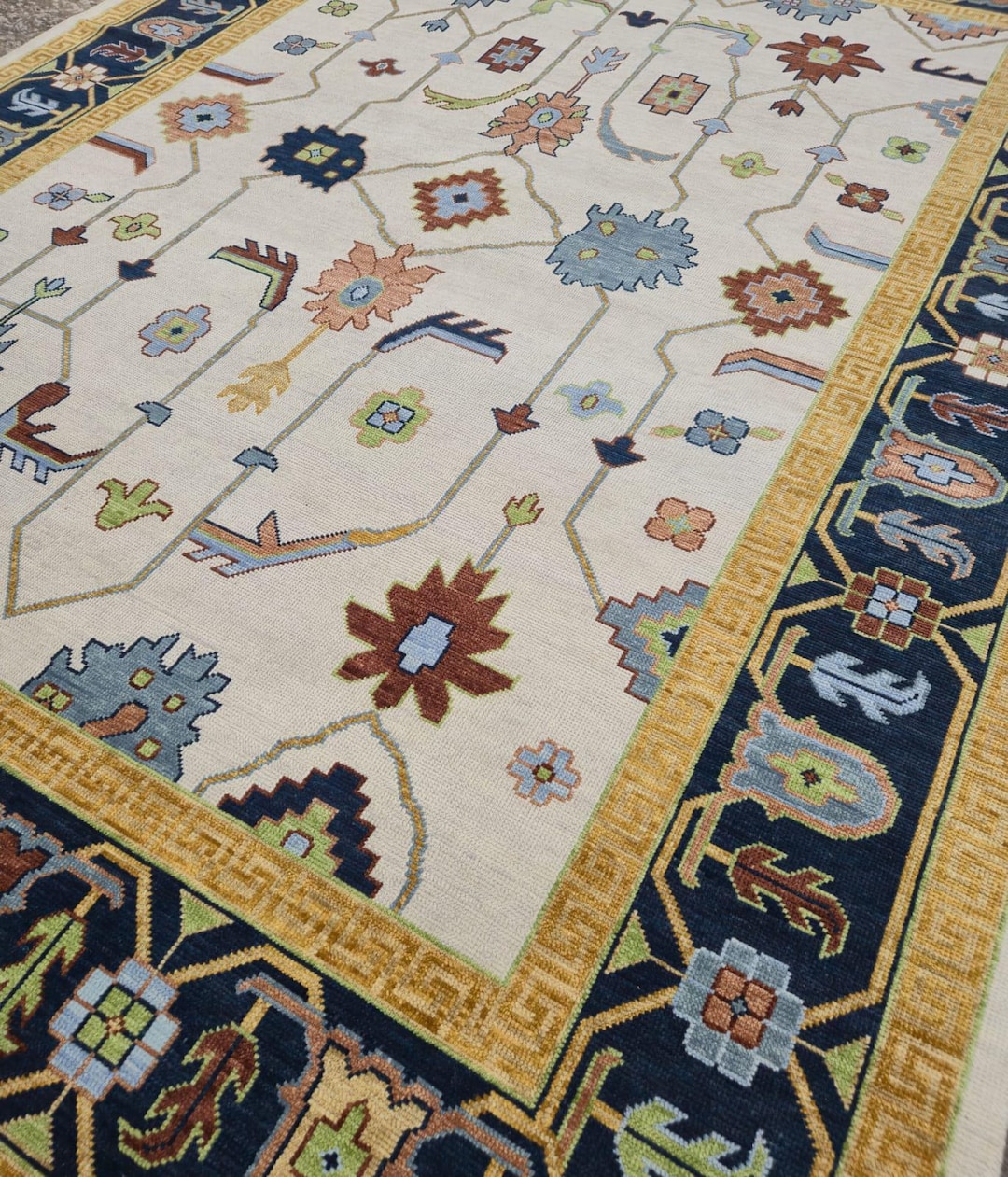 Ivory Oushak — hand knotted rug by Ansari Rugs