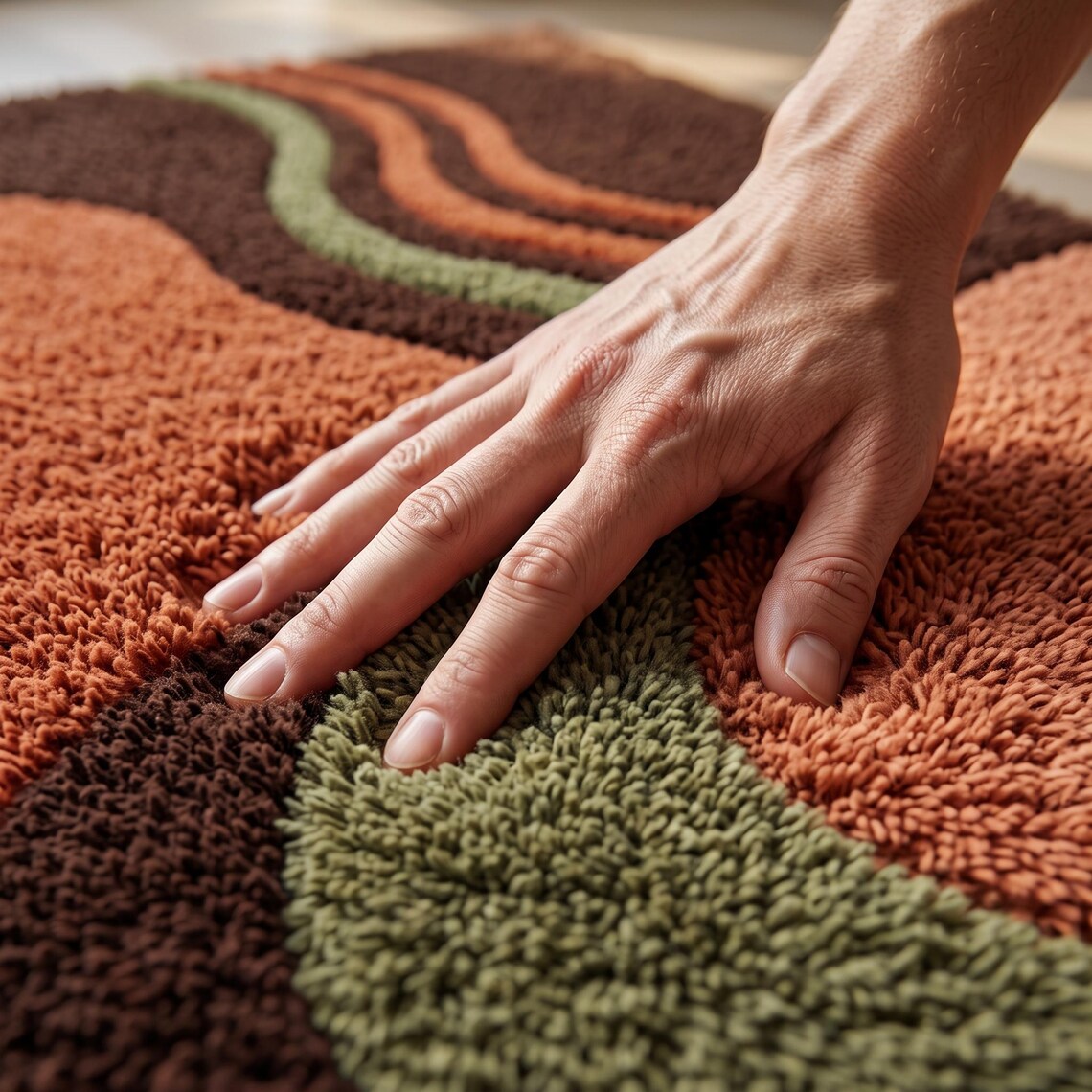 Terracotta Dune — hand tufted rug by Ansari Rugs
