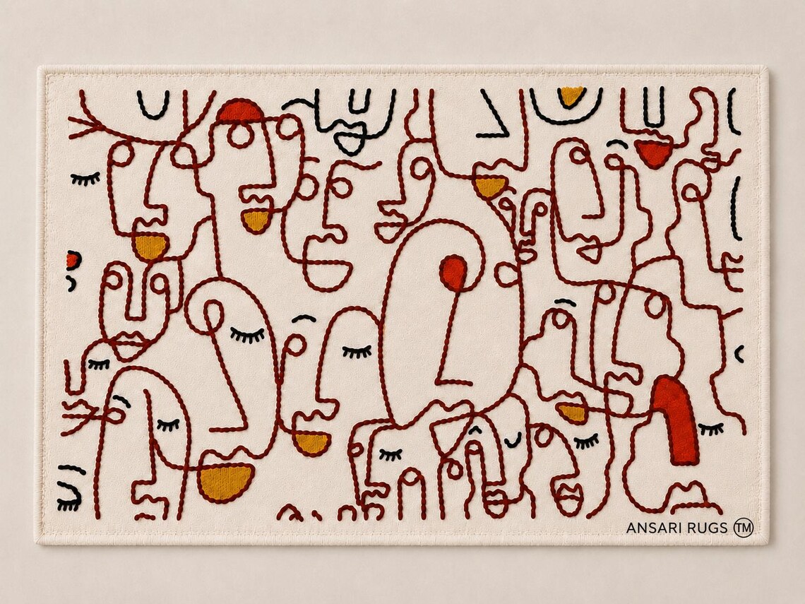 Faces — hand tufted rug by Ansari Rugs