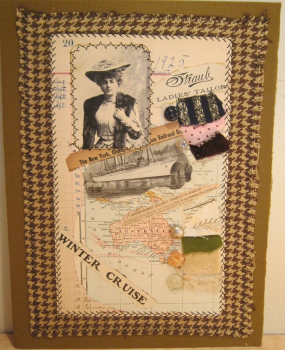 Mixed Media Collage FREE Shipping Etsy