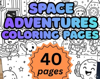 Space Adventures Coloring Pages for Kids (PDF)